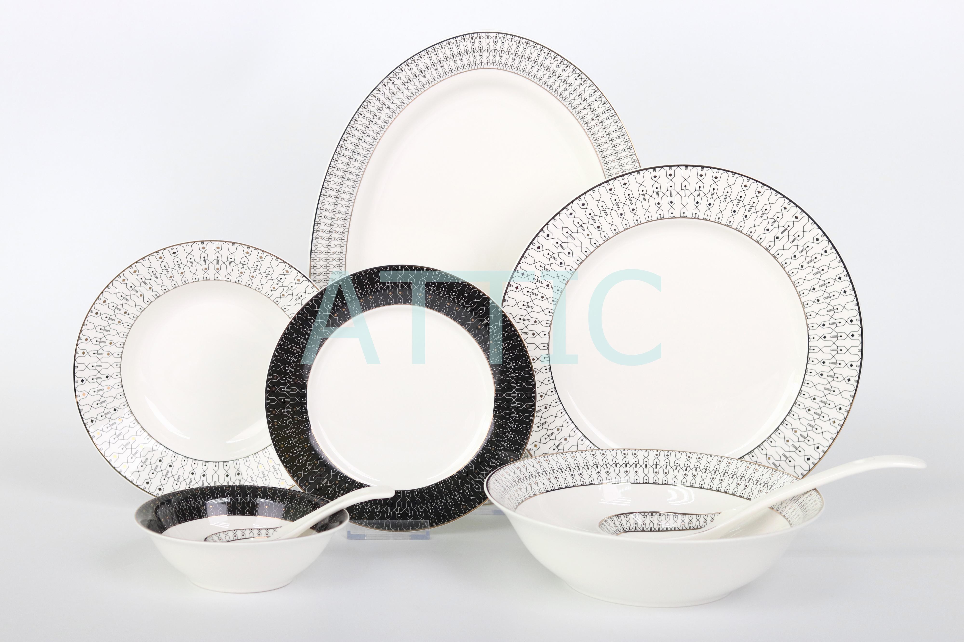 Gold design dinner sets