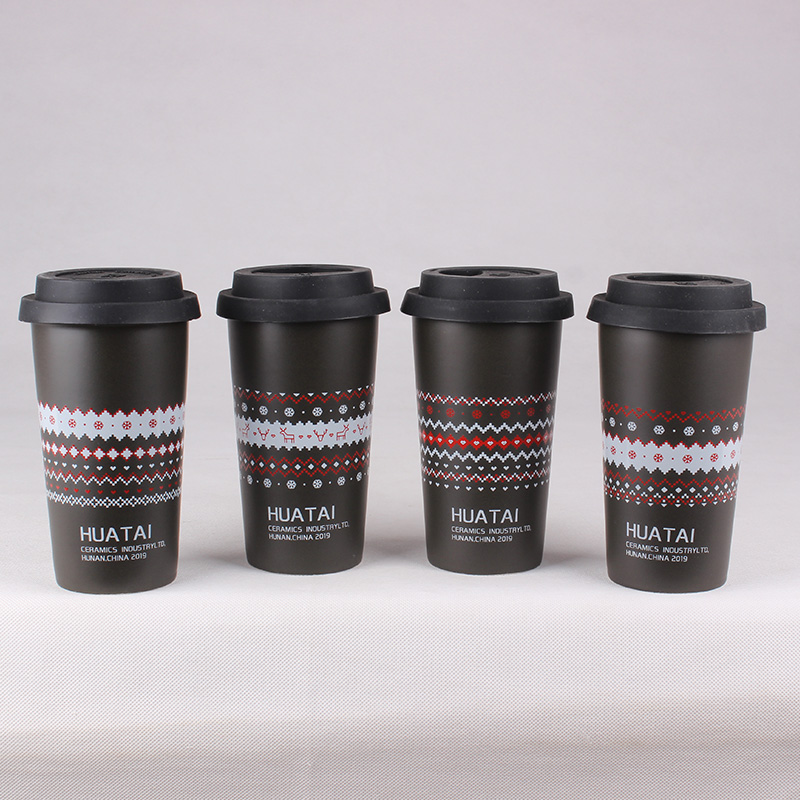 Ceramic mug 14oz Ceramic travel mug with custom logo