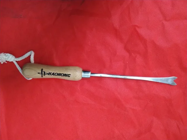 Weeder hand wooden grip Stainless steel