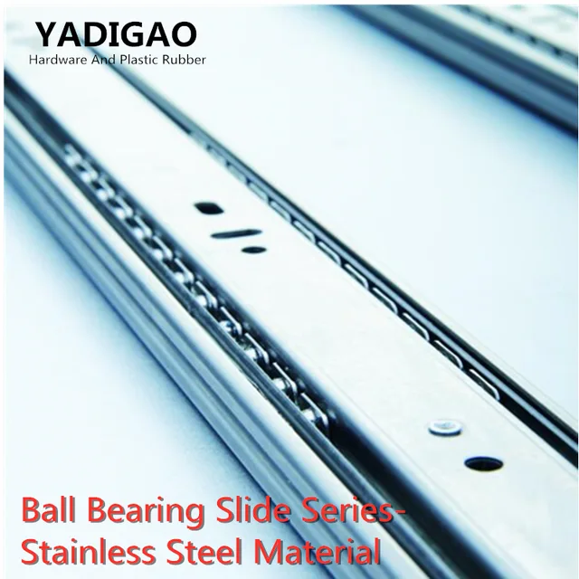 43/35MM Silent quiet ball bearing slide stainless steel 3 folders