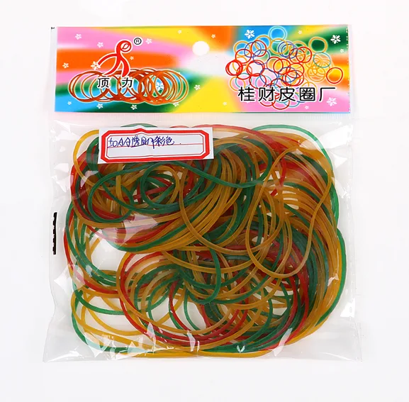 #50Transparent assorted color rubber band，elastic，rubber ring,colorful rubber bands