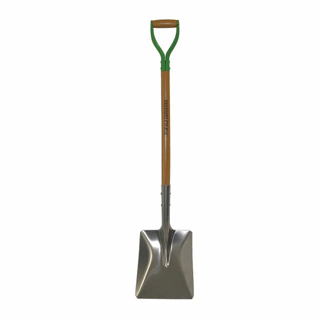 Wooden handle square shovel