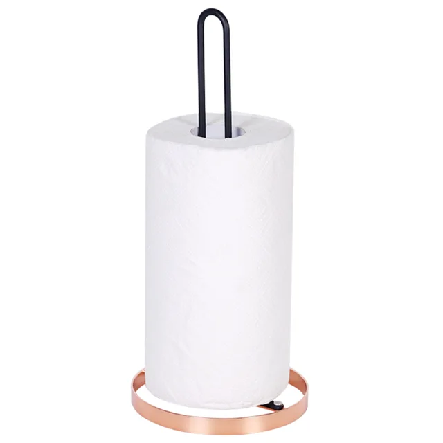 Wholesale Classic Kitchen Standing Cooper Plated Steel Roll Paper Towel Holder