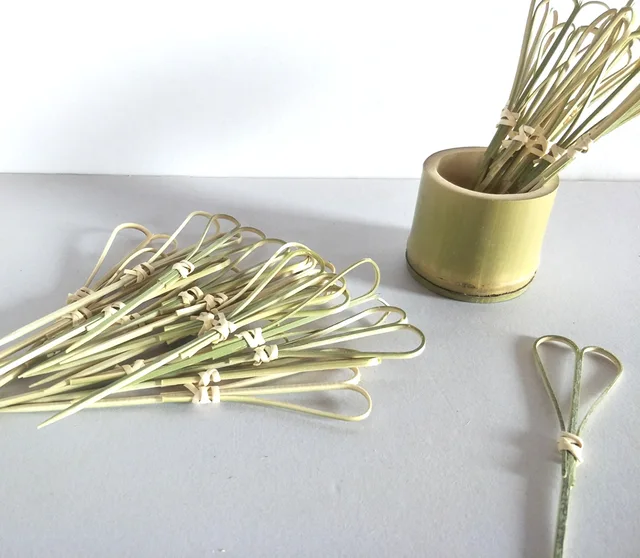 Bamboo Heart Floral Stick/Heart Shape Skewer