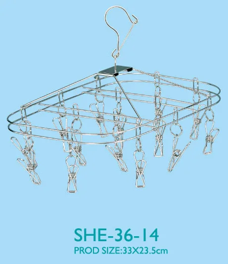 Stainless steel double oval hanger with 14pegs