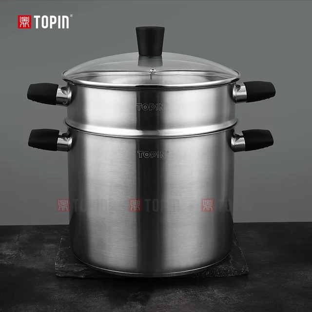 Topin stainless steel 3pcs steamer pot
