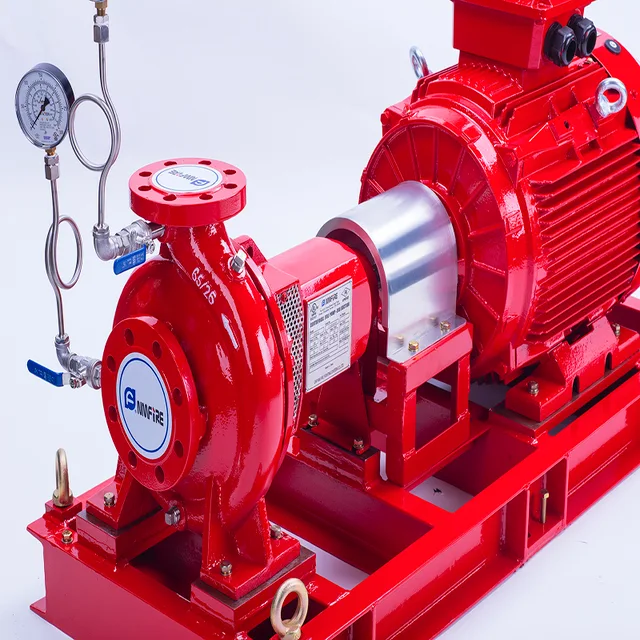 Motor end suction fire pump set
