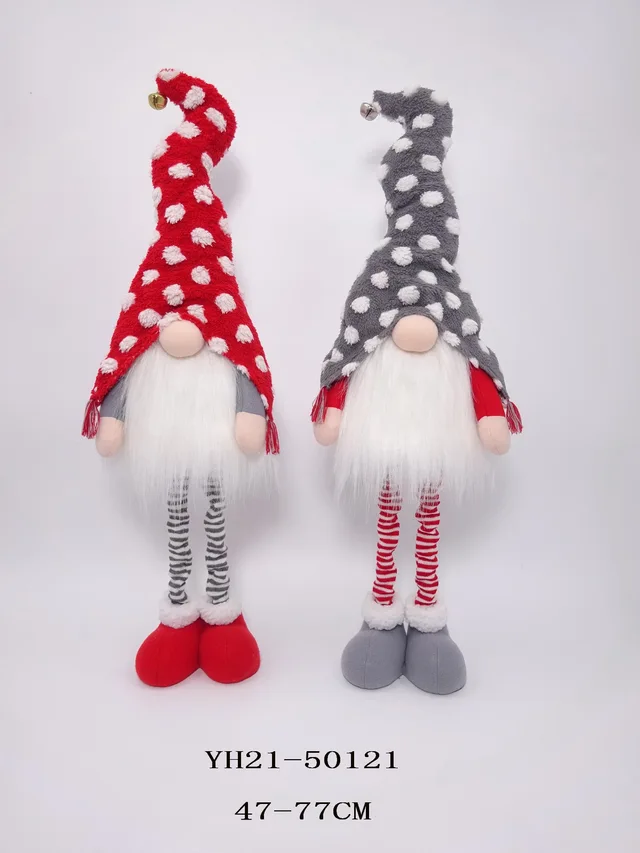 Christmas Decoration,Xmas Deco,Christmas Ornaments,Seasonal Decoration,Seasonal Deco,Fabric,Plush,47CM Extandable Standing Christmas Gnome