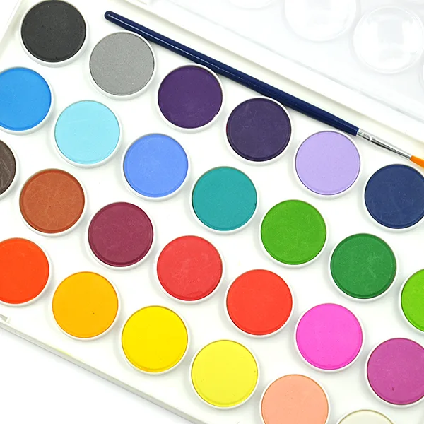 Solid paint OEM high quality solid gouache water color cake for kids and artists for painting