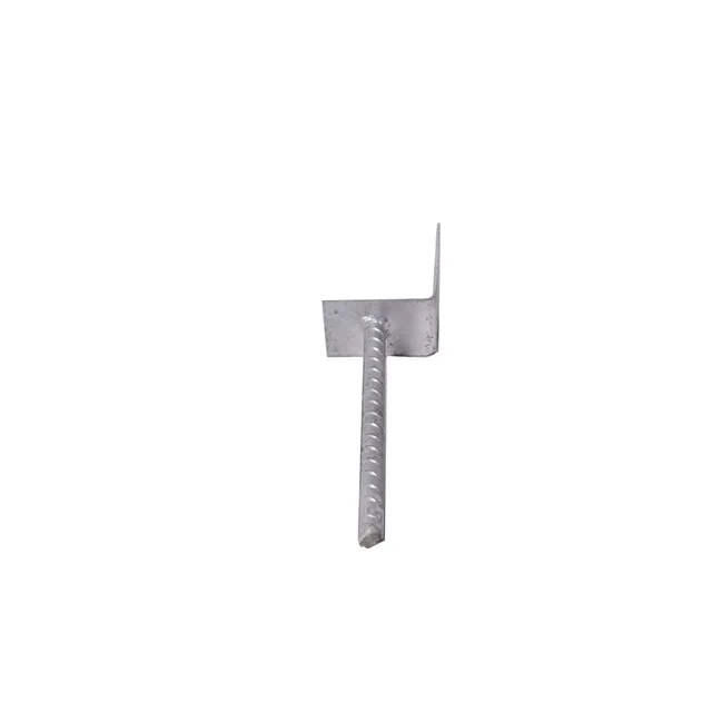 IRON CRAFT NO DIG CE approved concrete fence post support wood connector with 18mm bar L form support pole anchor