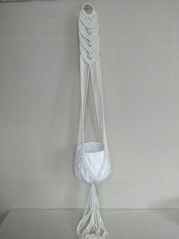 Macrame flower pot hanger