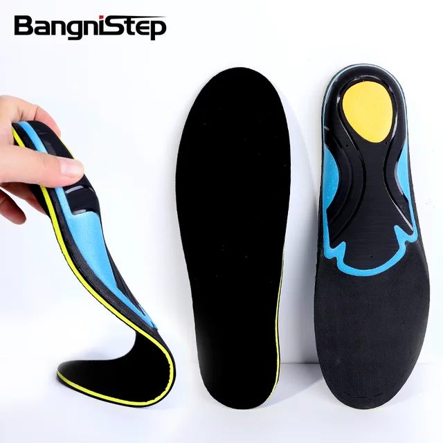 Bangni Black Anti-slip EVA Inner Sole TPU Arch Support Sport Running Insoles