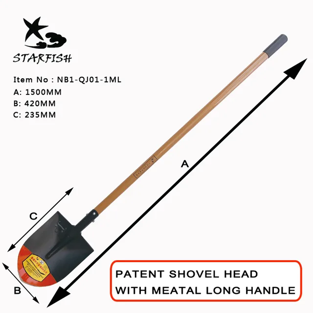 Round Shovle Head With Metal Handle