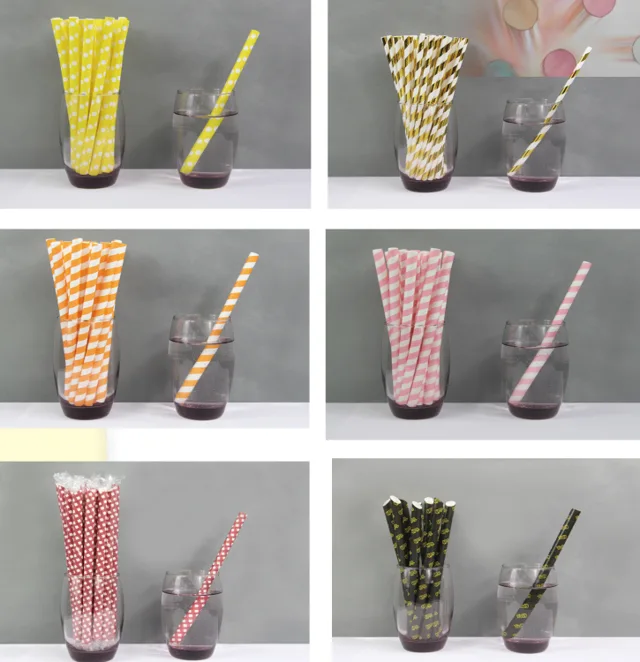 Paper straw with spoon
