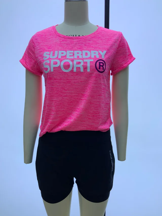 Women running T-shirt running shorts