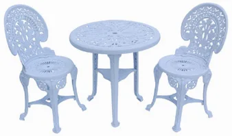 Plastic table and chairs