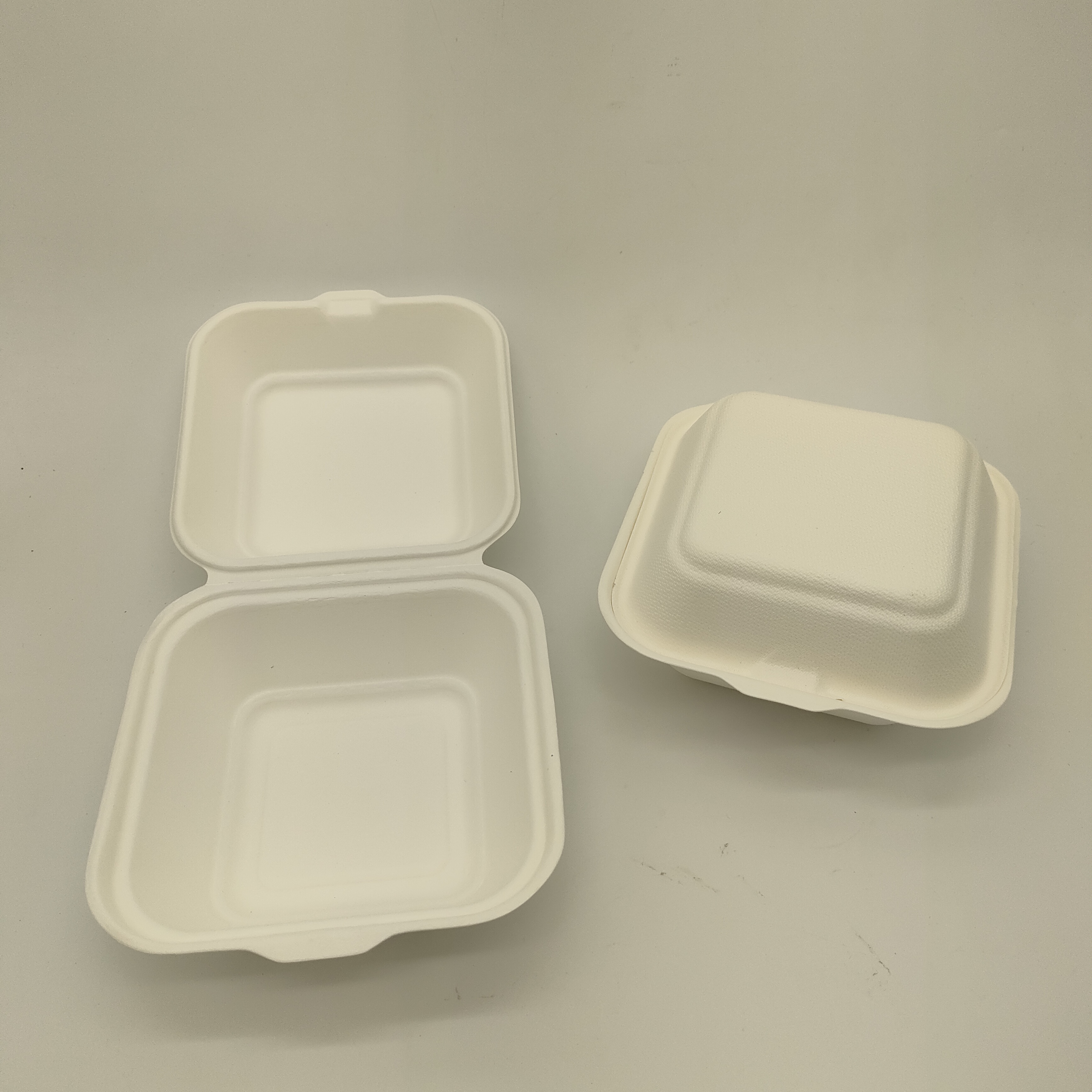 100% Biodegradable Disposable Food Sugarcane Clamshell 5 inch
