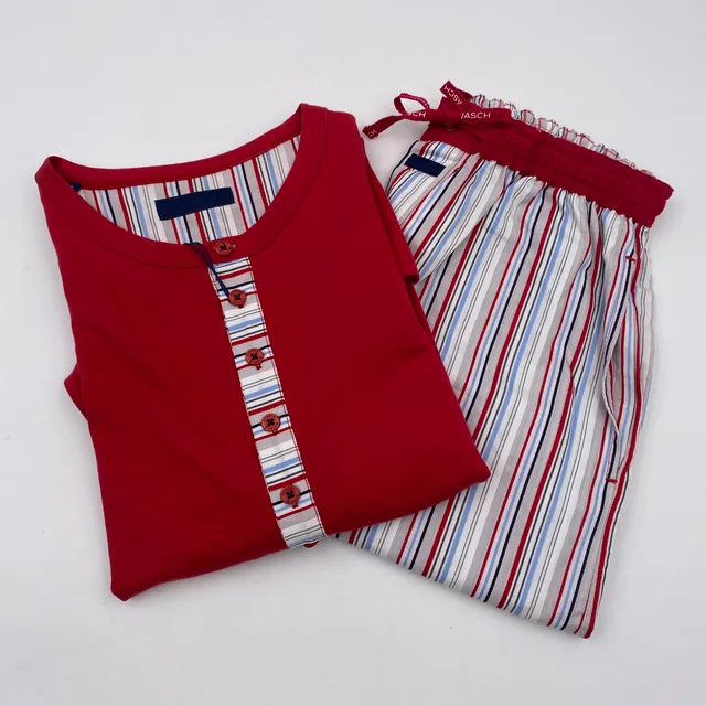 Men's 100%cotton mixed pajamas