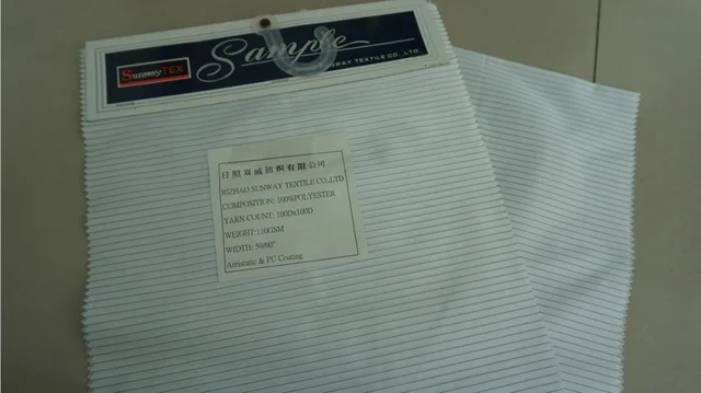 100%POLYESTER 110GSM Antistati&PU Coating