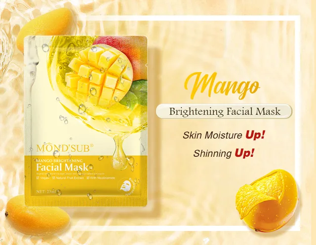 OEM Biodegradble Mango Brightening Facial Mask