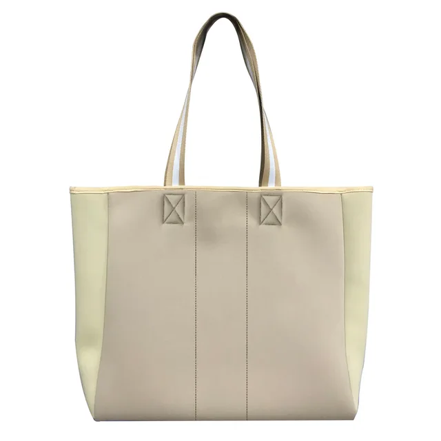 Custom Logo Large Travel Women Gym Pool Beach Bag Water Resistant Handbag Neoprene Tote Bag