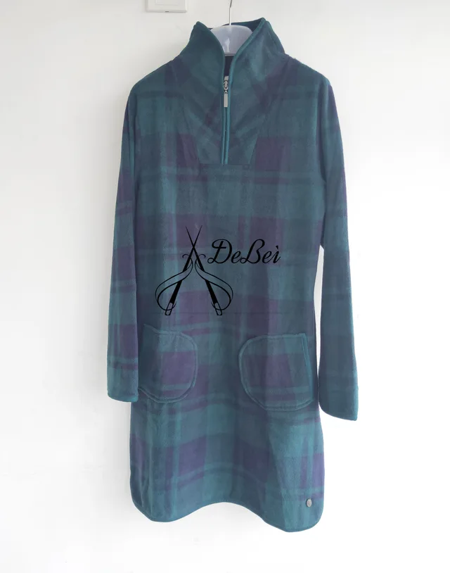 Ladies polar fleece with spandex morning gown