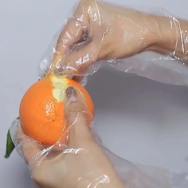 Household cleaning disposable PE plastic gloves