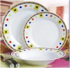 18pcs White Dinner Set Porcelain Round