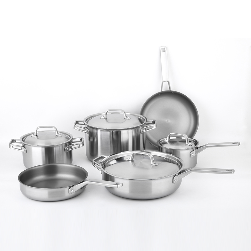 10pcs 3ply Titanium cookware set