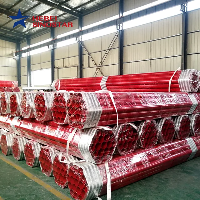 Red Painted Steel Pipe