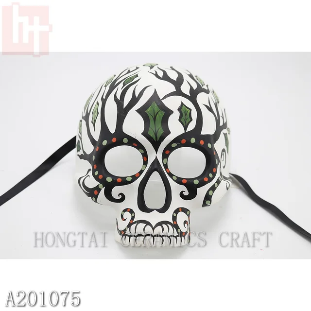 Day of the Dead Mask with Flower A201075