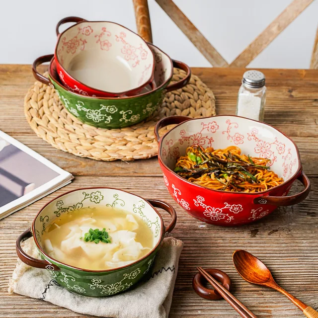 Sakura Soup Bowl With Handle