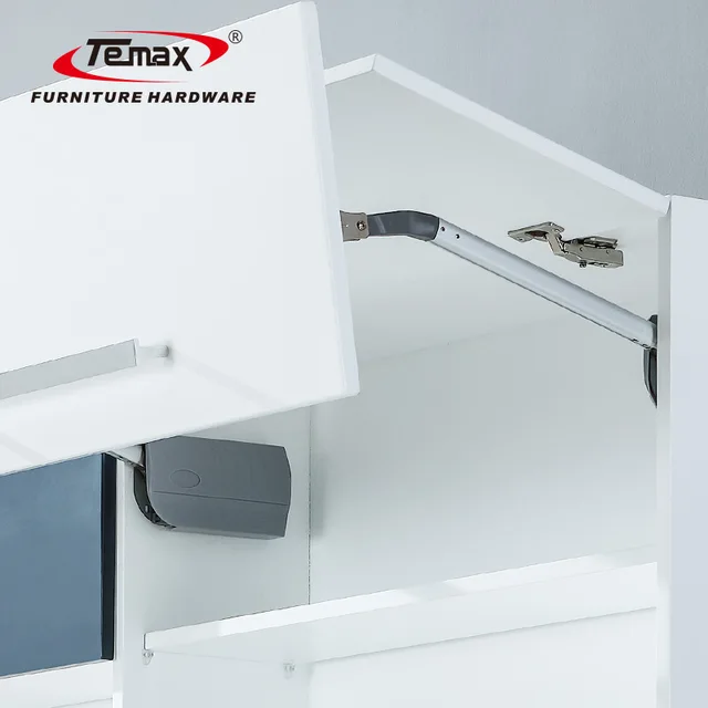 Kitchen furniture aluminium zinc alloy cabinet bi-fold double door Soft close Hydraulic lid stay