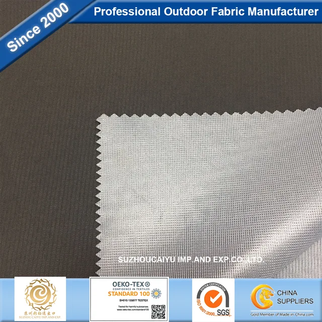 50d Pongee Rib With 40d Knited Tpu