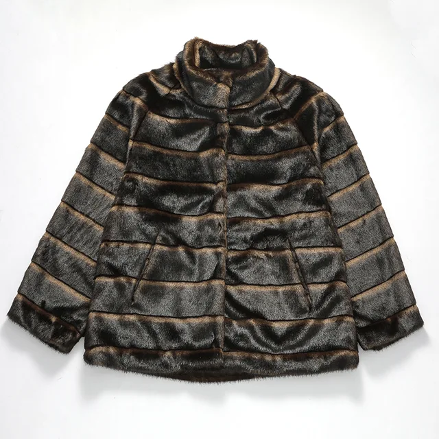 Ladies' fake fur coat