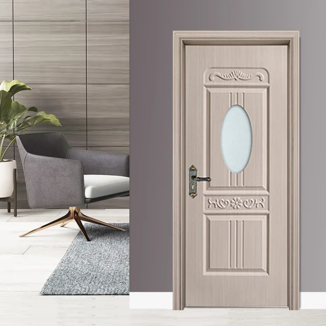 Interior Waterproof WPC door with glass