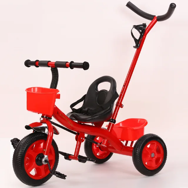 Children tricycle wirh push bar