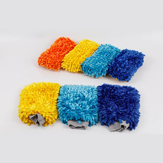 Microfiber chenille wash mitt wash sponge