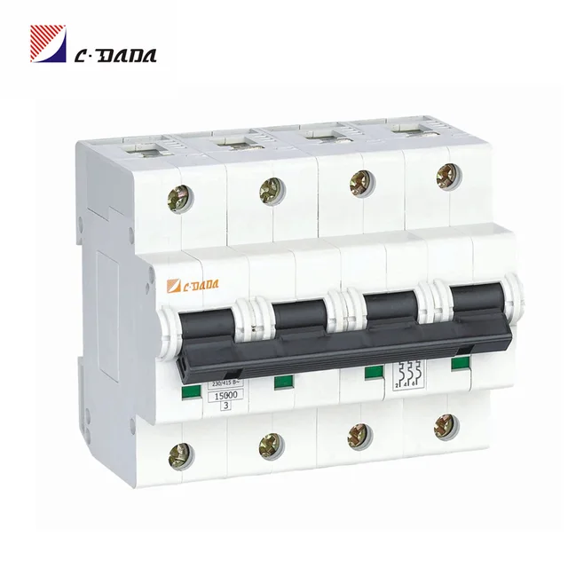 MCB DAB7-125 4P Miniature Circuit breaker 15KA 27mm