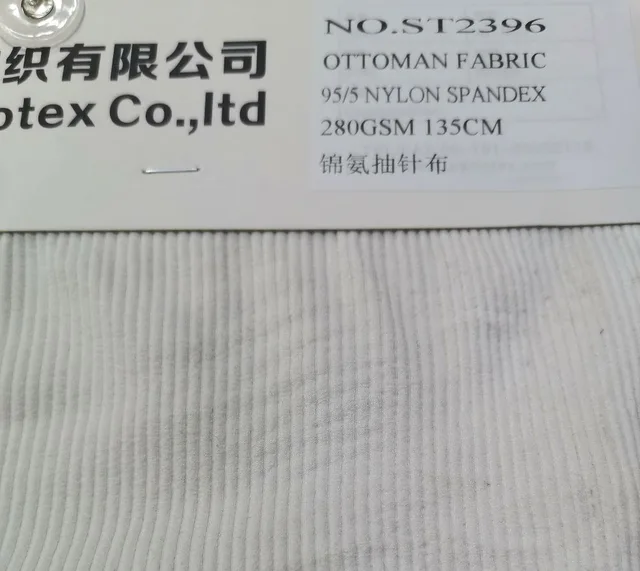 St2396 95%nylon 5%spandex Ottoman Fabric 238gsm, Width 135cm