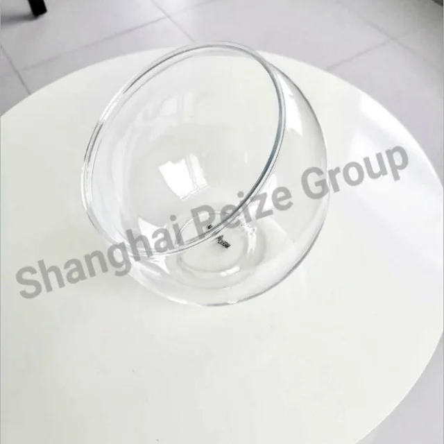 Transparent spherical storage tank