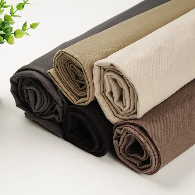 Hanlin textile cotton twill stretch elastic spandex fabric for trousers uniform workwear fabric