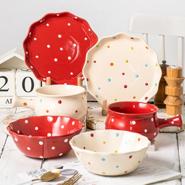 Polka Dot set of 6