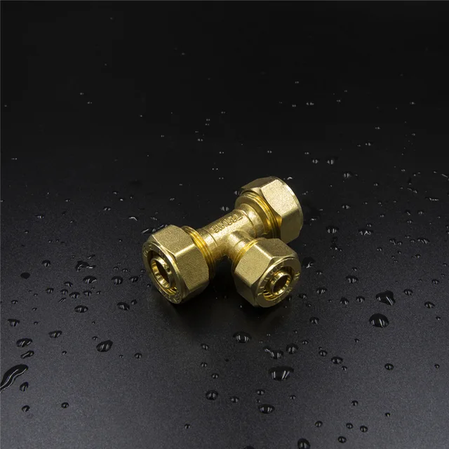 Brass Srew Fitting Unequal Tee Polished