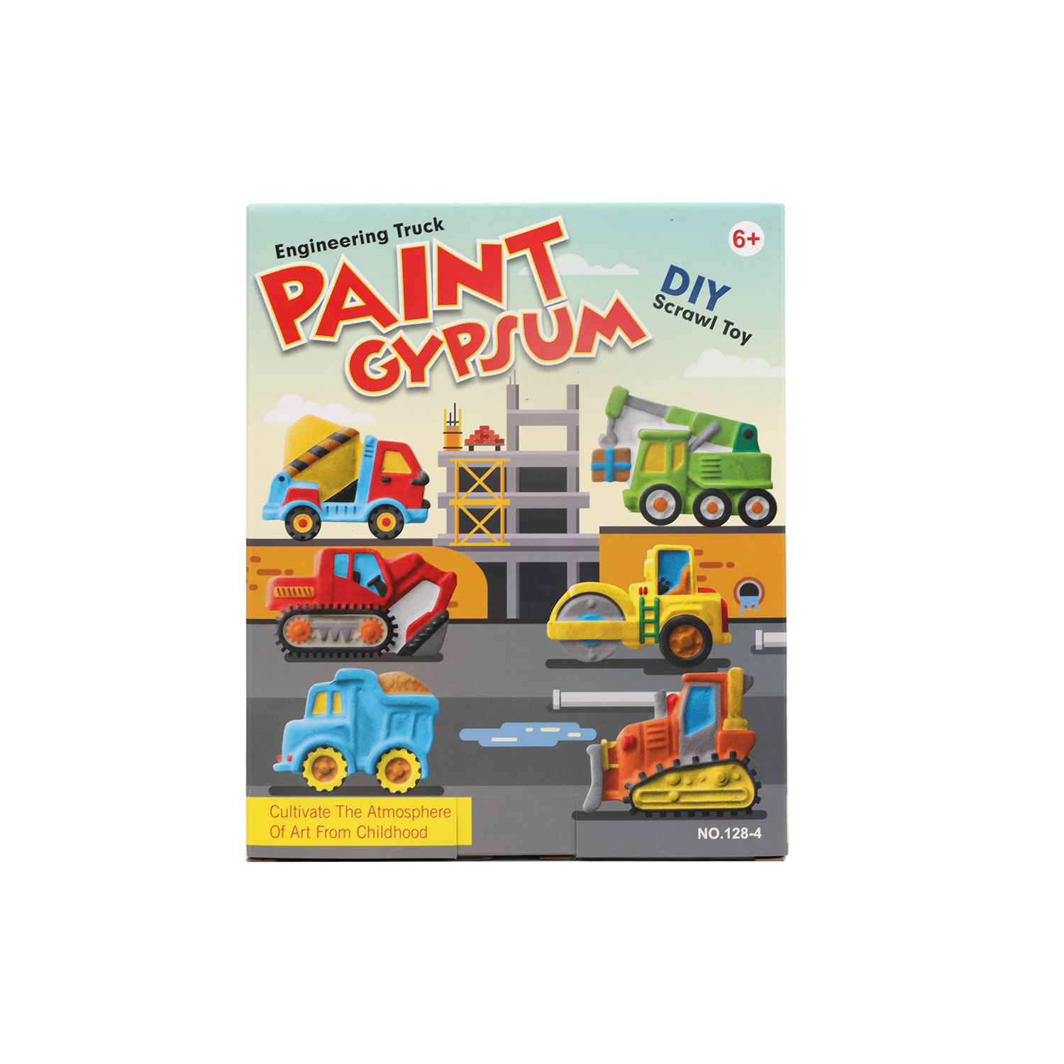 Engineering Truck Paint Gypsum DIY Scrawl Toy