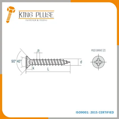 Chipboard Screw - Pozi Drive Flat Head