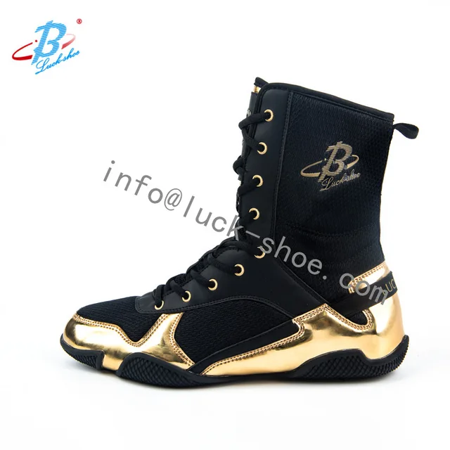 Leather Boxing Shoes Wrestling Martial Art MMA Gym Weightlifting gym Training boxing Boot OEM