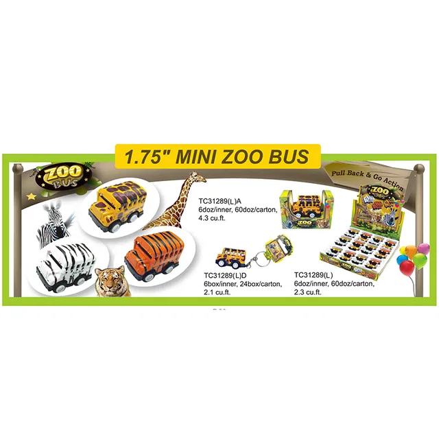 Pullback Mini Zoo Bus