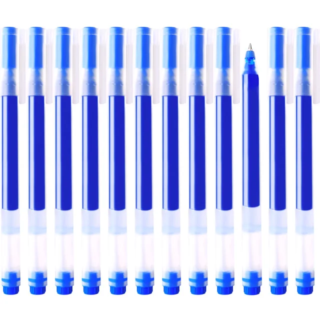 PC3808 jumbo capacity gel pen 0.5mm plastic transparent penholder black blue red ink student exam Office gel pen