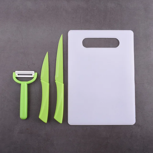 Cheap Price Promotional 4pcs Kitchen Knives Peeler And Cutting Board Set